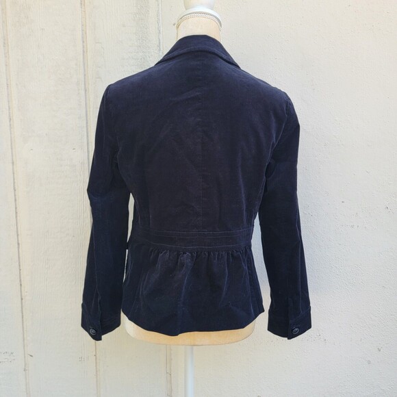 Talbots Black Faux Suede Button Blazer Jacket Women's Size 8p - Picture 2 of 4